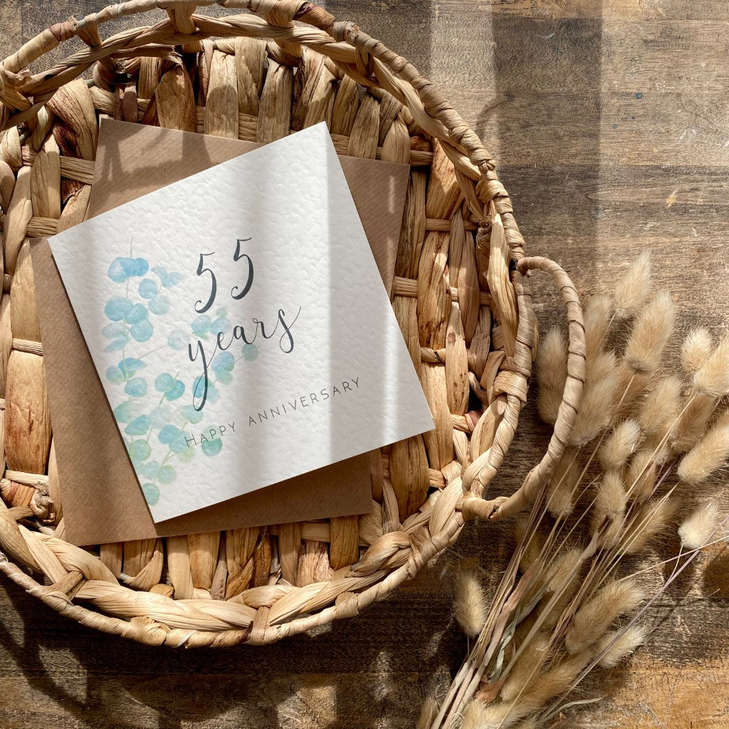 Eucalyptus 55th Anniversary Card