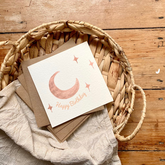 Birthday Card - Crescent Moon