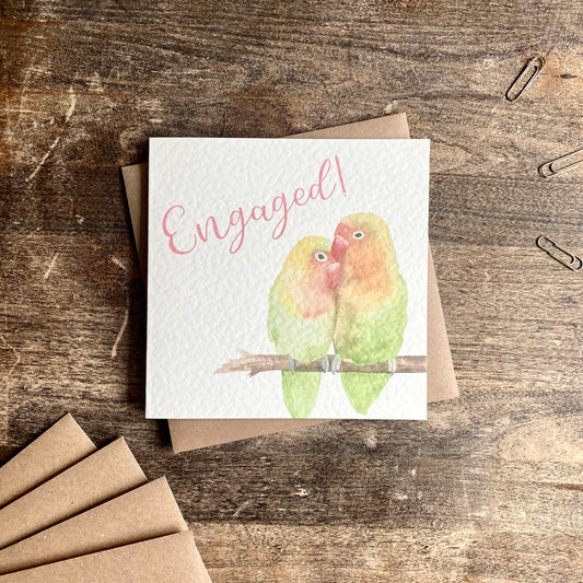 Engagement Card - Lovebirds