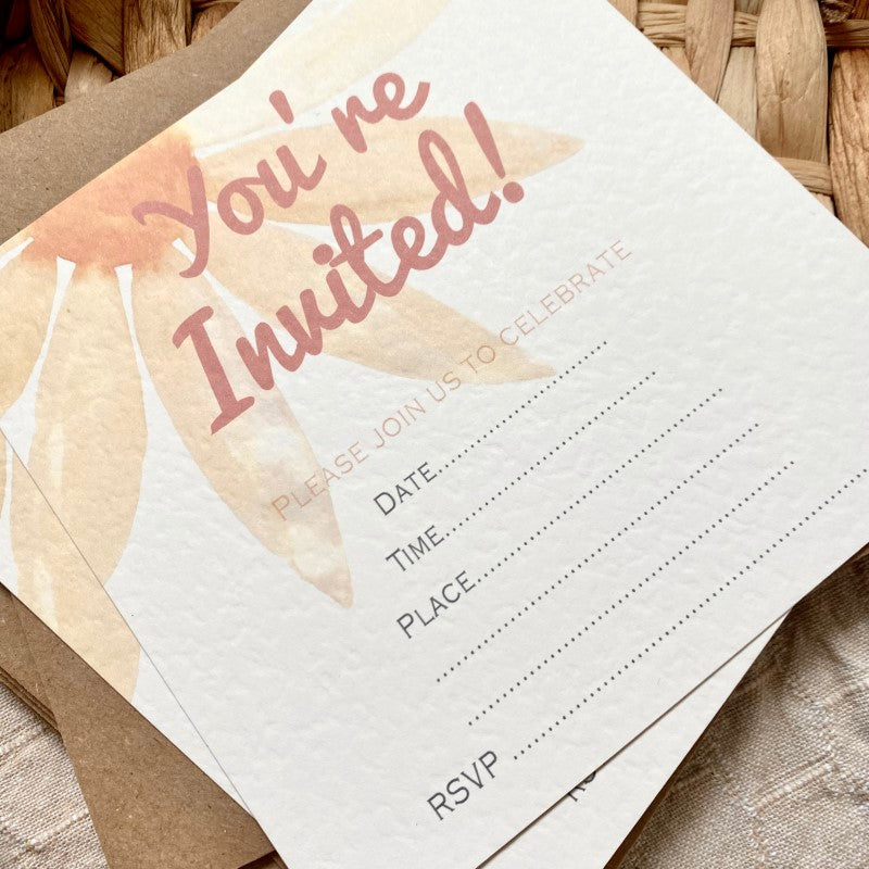 Invitations - Sunflower (Packs of 5+)