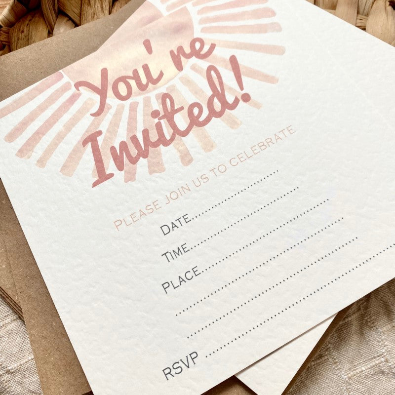 Invitations - Sun Party (Packs of 5+)