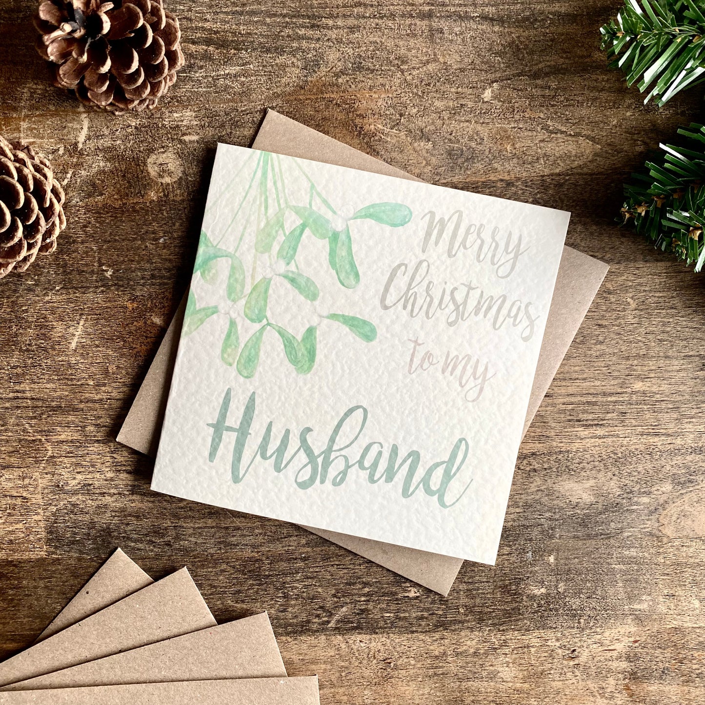 Christmas Card - Mistletoe, Husband