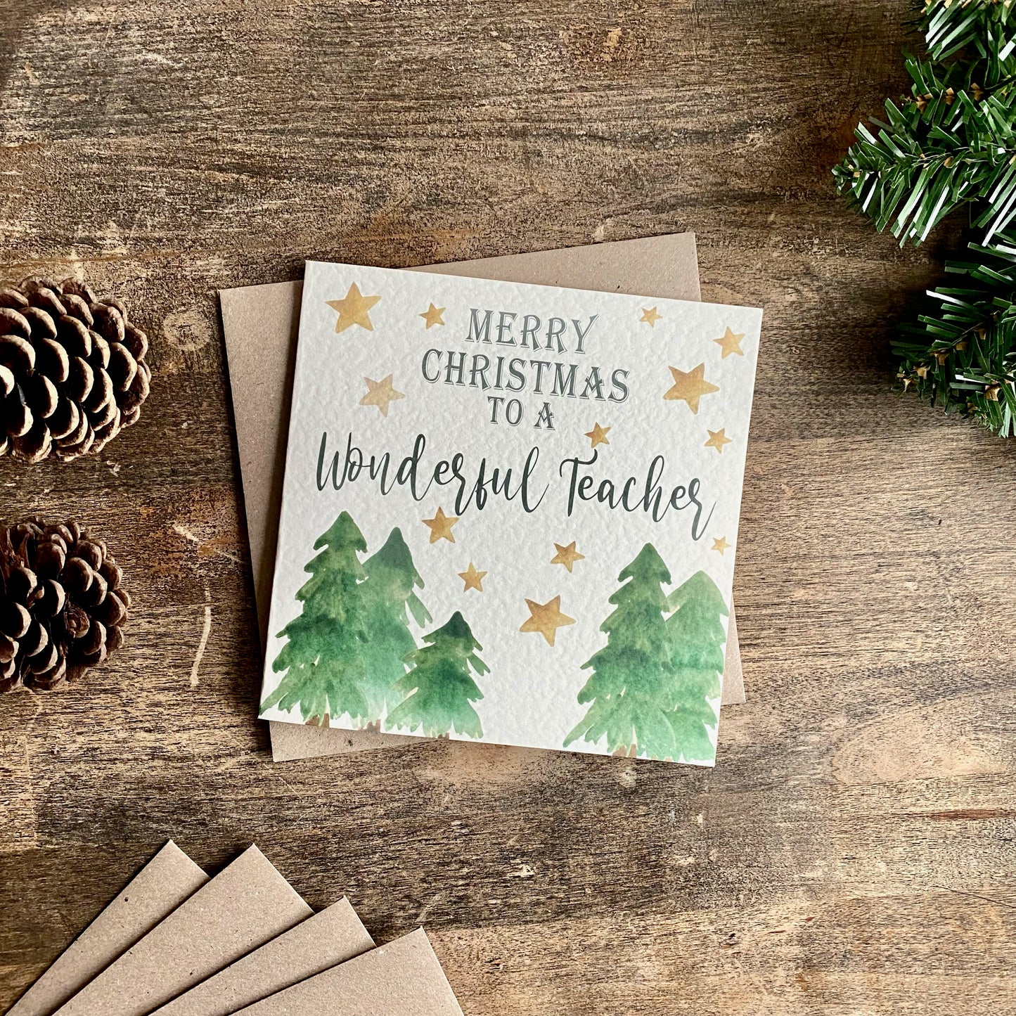 Christmas Card - Wonderful Teacher